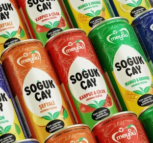 Meysu soğuk çay teneke kutu ambalaj tasarımı