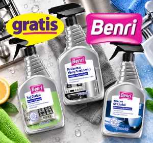 Gratis Benri temizlik ve ev bakım serisi ambalaj redesign sprey temizleyici etiket tasarımı Artfolio